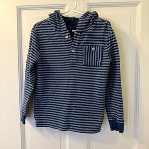 Janie and Jack Blue and White Nautical Hoodie